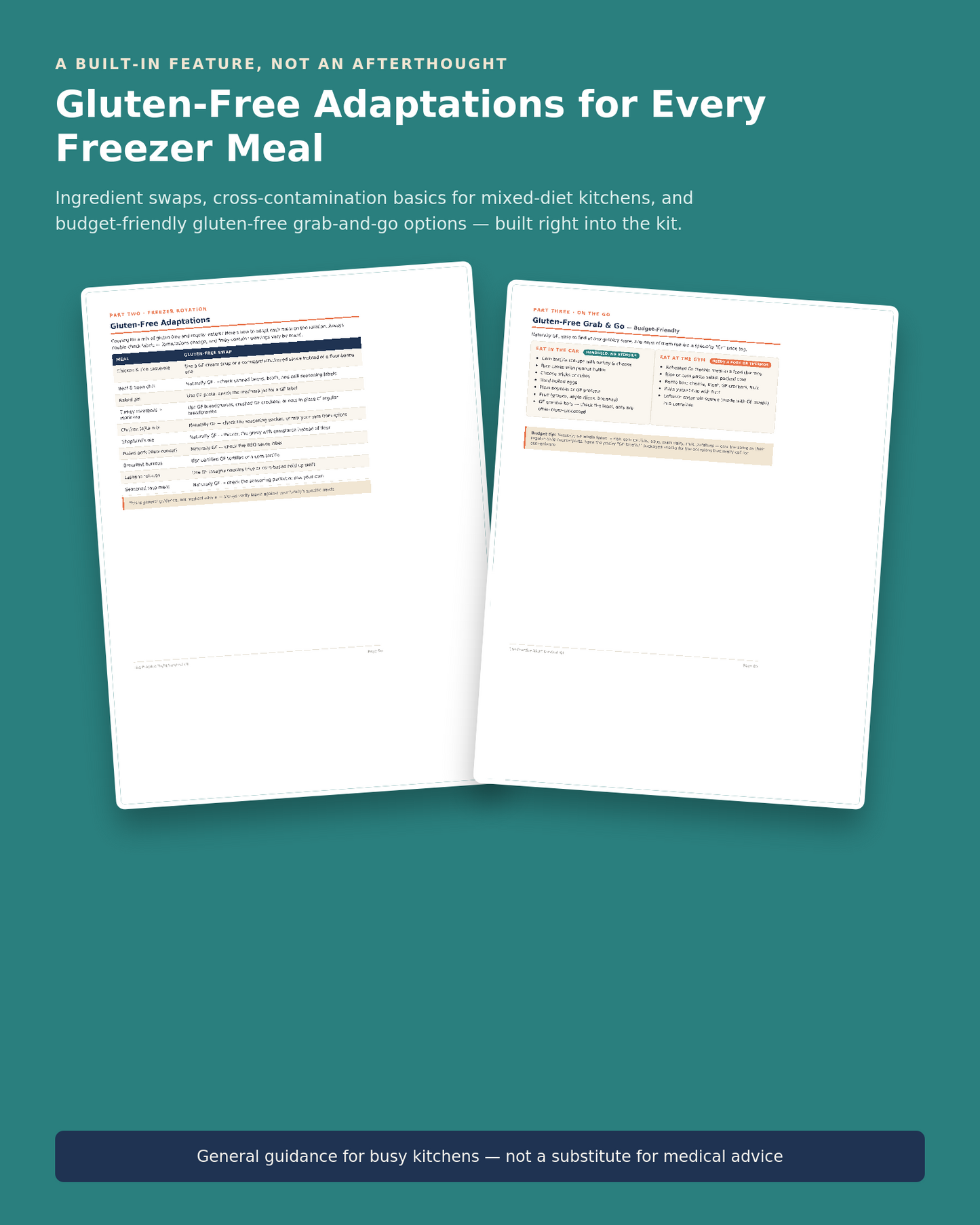 The Practice Night Survival Kit — Meal Planner, Freezer Meal Rotation & Recipes for Sports Families (Gluten-Free Adaptations Included) — Digital PDF Download