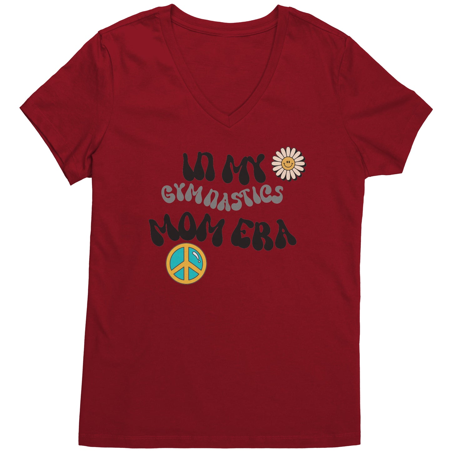Cardinal Red Colored In my gymnastics mom era t-shirt, gymnastics mama t-shirt Retro Font