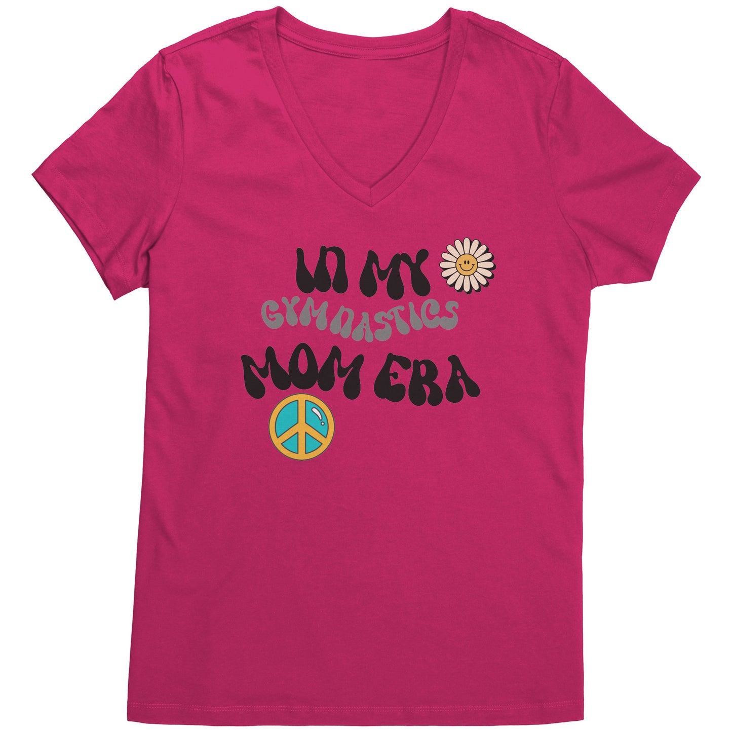 Fuchsia Colored In my gymnastics mom era t-shirt, gymnastics mama t-shirt Retro Font