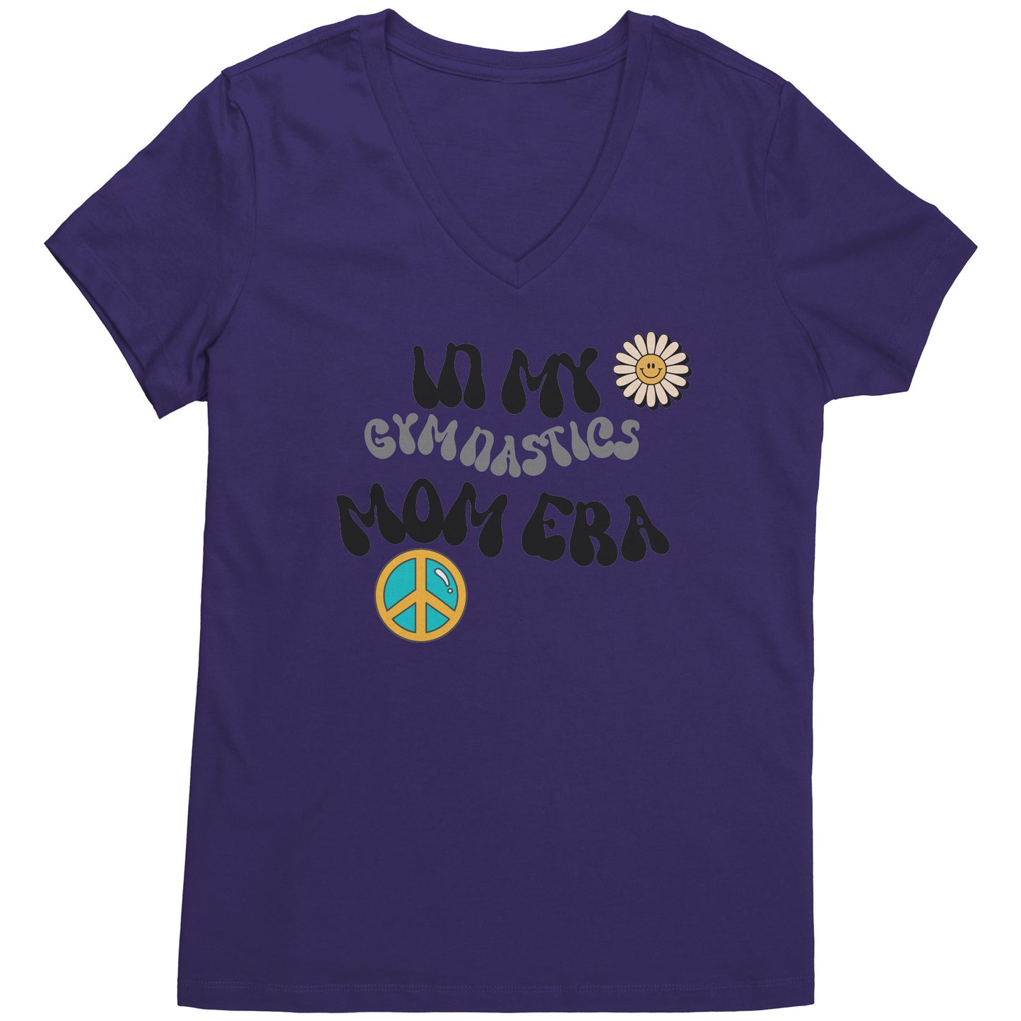 Purple Colored In my gymnastics mom era t-shirt, gymnastics mama t-shirt Retro Font