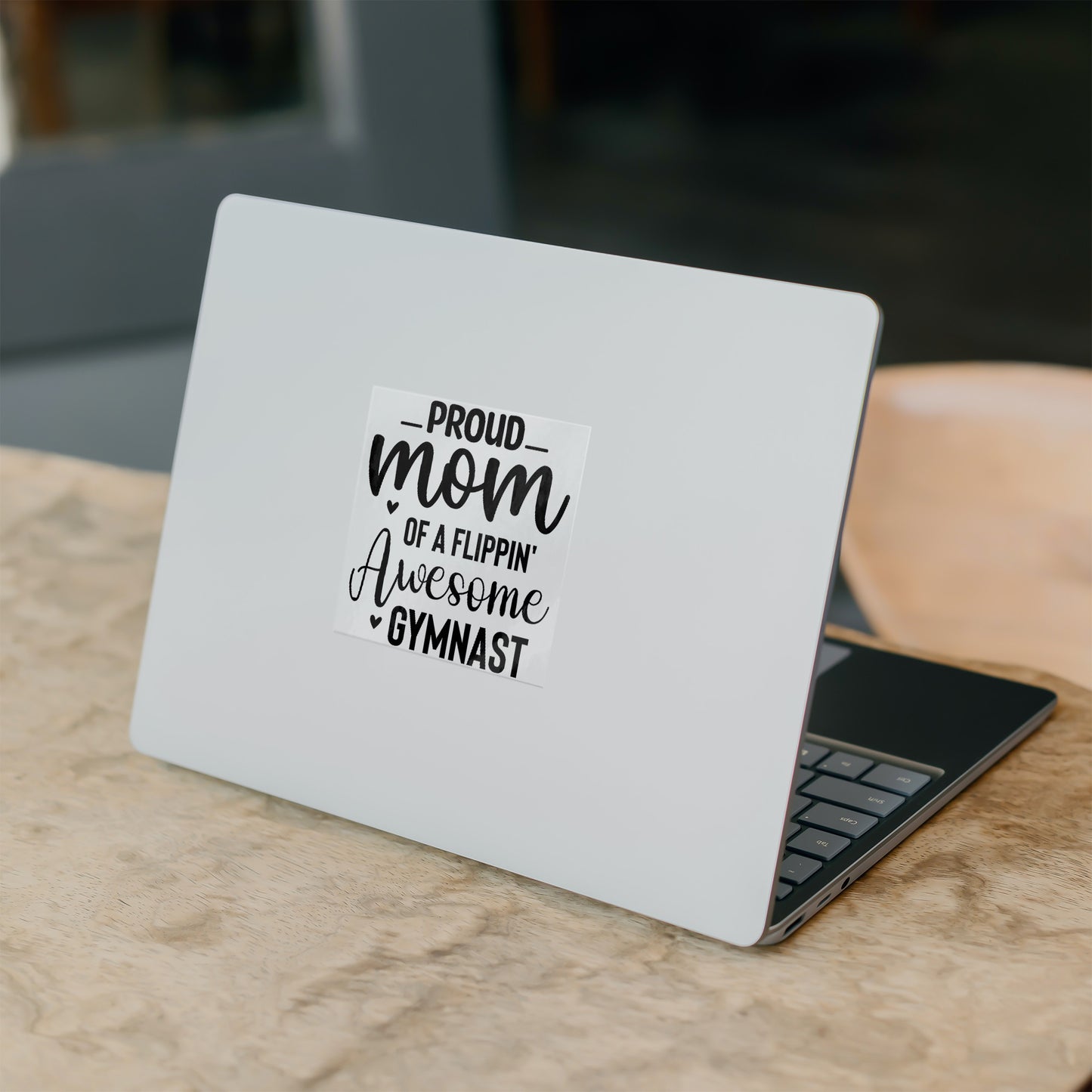 Proud Mom of a Flippin Awesome Gymnast square stickers