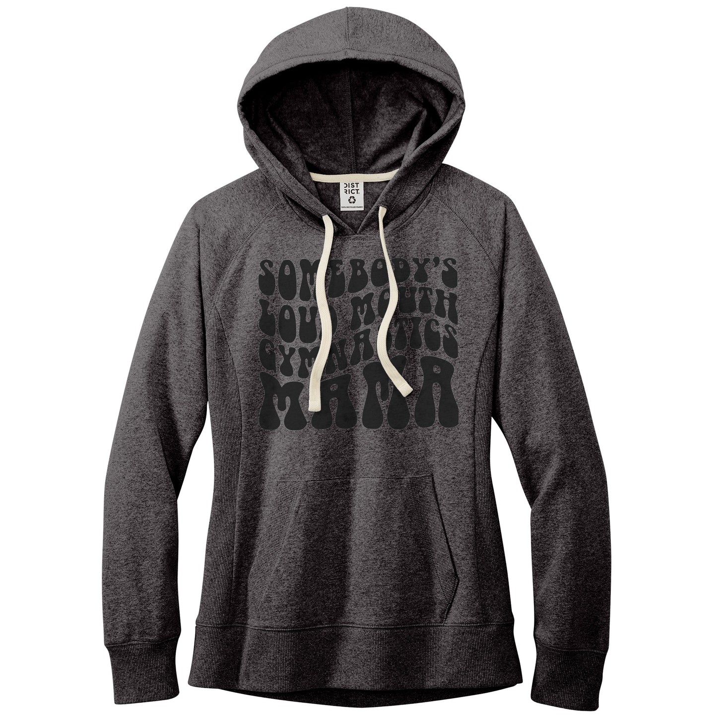 Charcoal Somebody's Loud Mouth Gymnastics Mama Women's Gymnastics Mom Hoodie