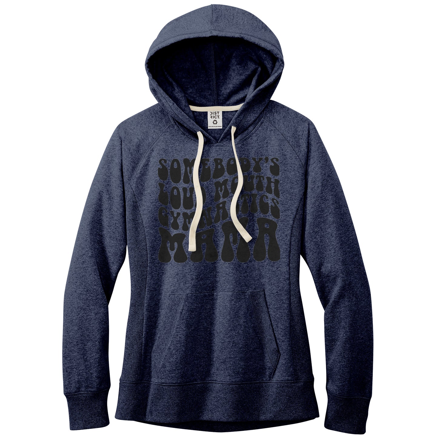 Navy Somebody's Loud Mouth Gymnastics Mama Women's Gymnastics Mom Hoodie