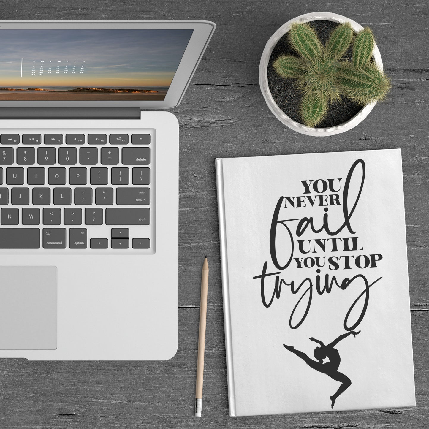 You Never Fail Until You Stop Trying Gymnastics Journal