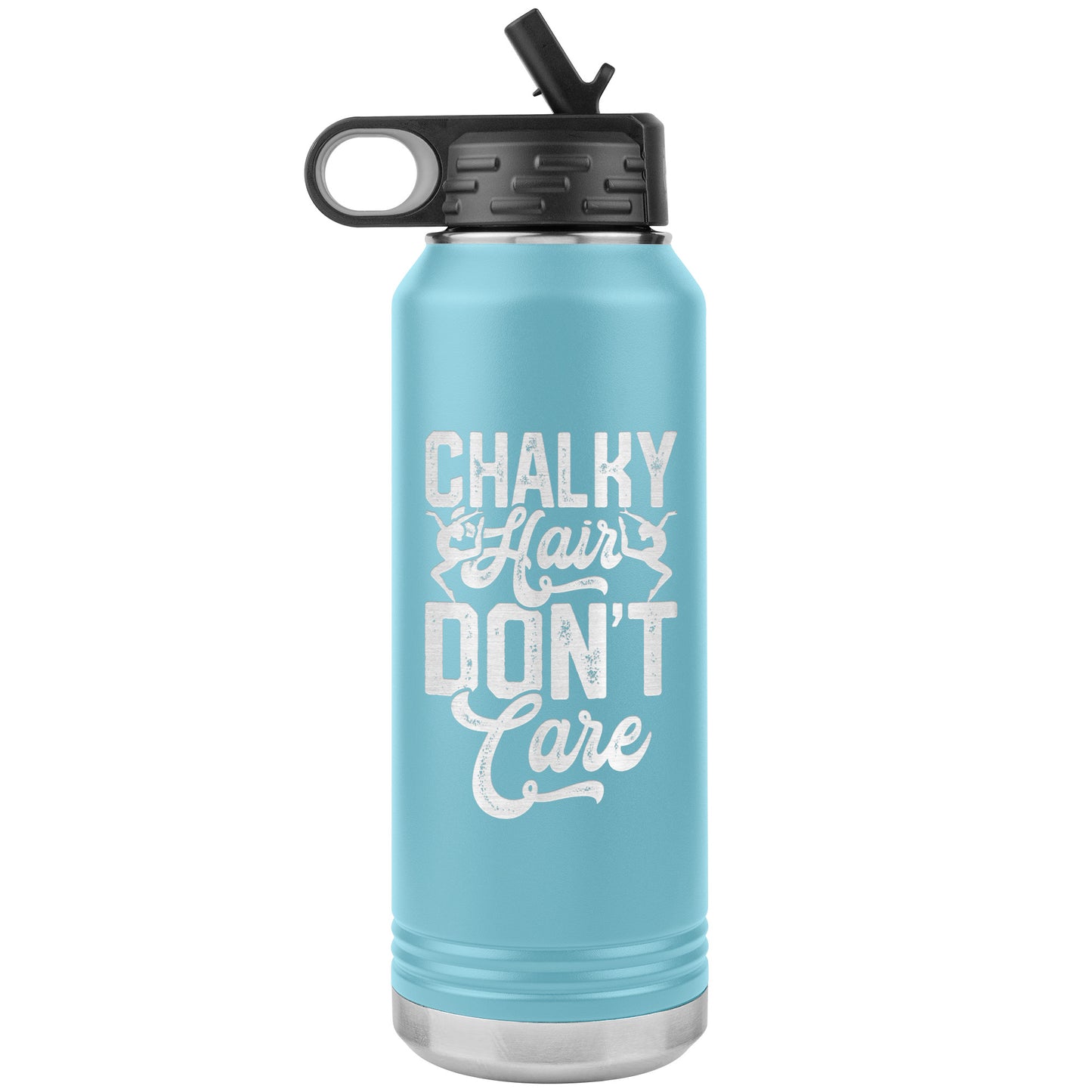 Light Blue Chalky Hair Don't Care Gymnastics Stainless Steel Water Bottle