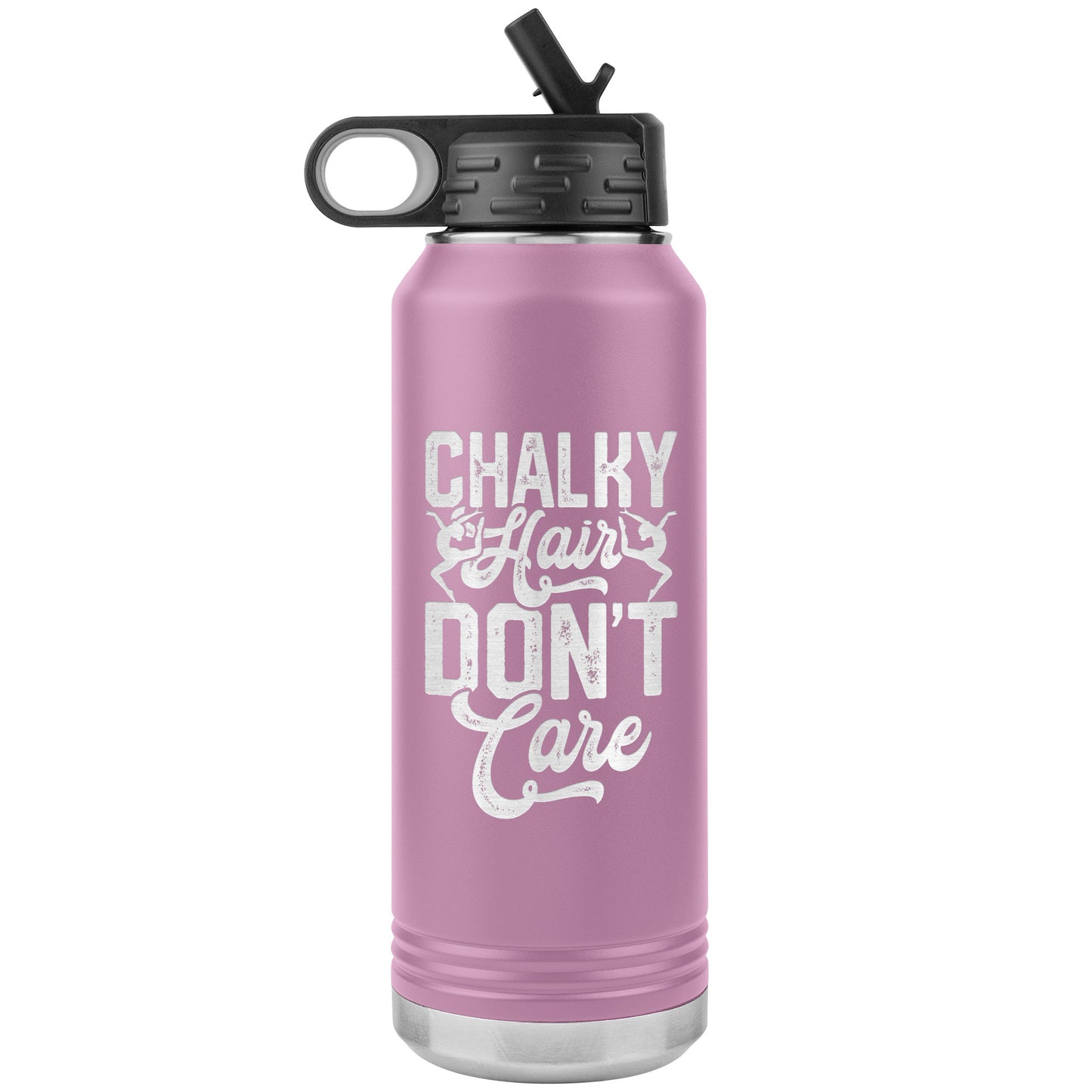 Light Purple Chalky Hair Don't Care Gymnastics Stainless Steel Water Bottle