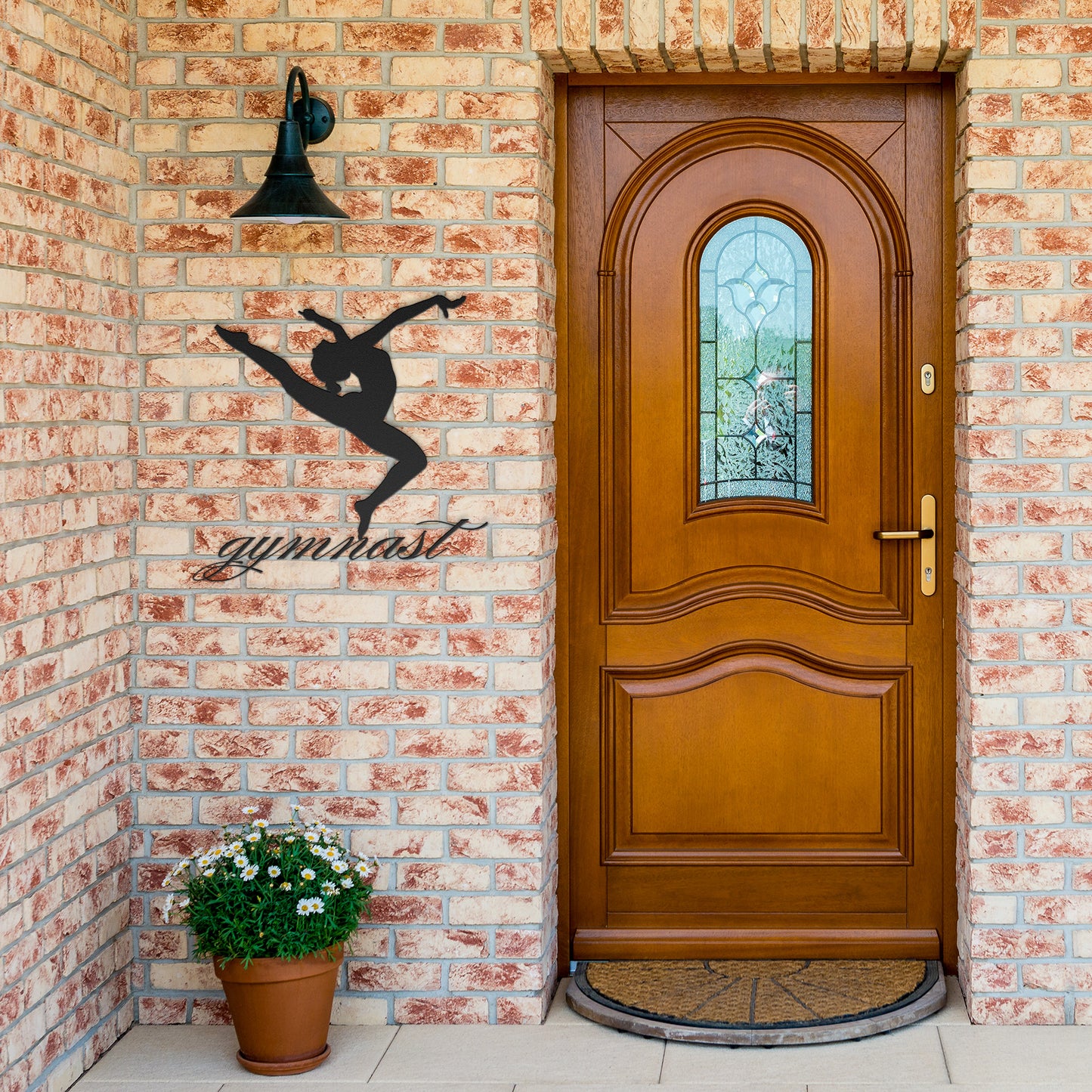 Gymnast Metal Wall Sign – Die-Cut Leaping Gymnast Decor for Home, Gym, or Gift | Powder-Coated Steel