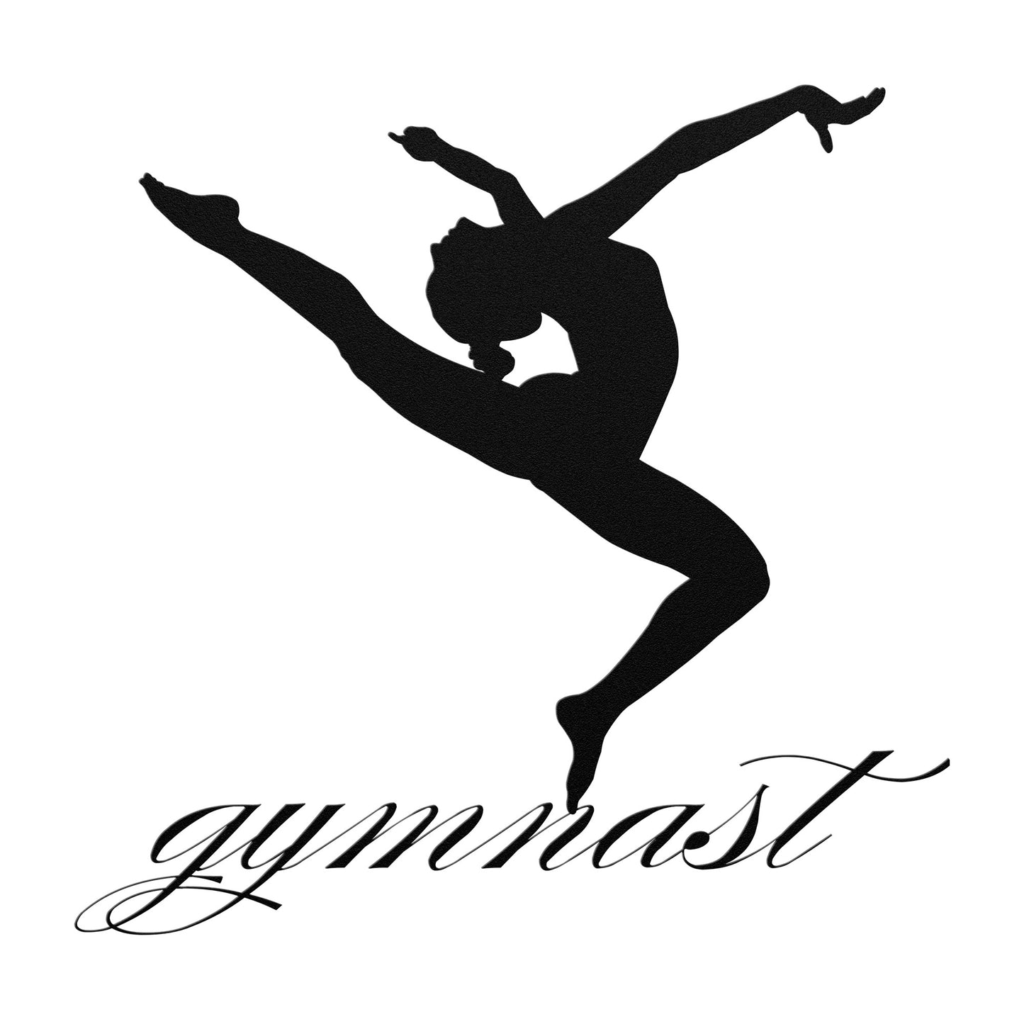 Gymnast Metal Wall Sign – Die-Cut Leaping Gymnast Decor for Home, Gym, or Gift | Powder-Coated Steel