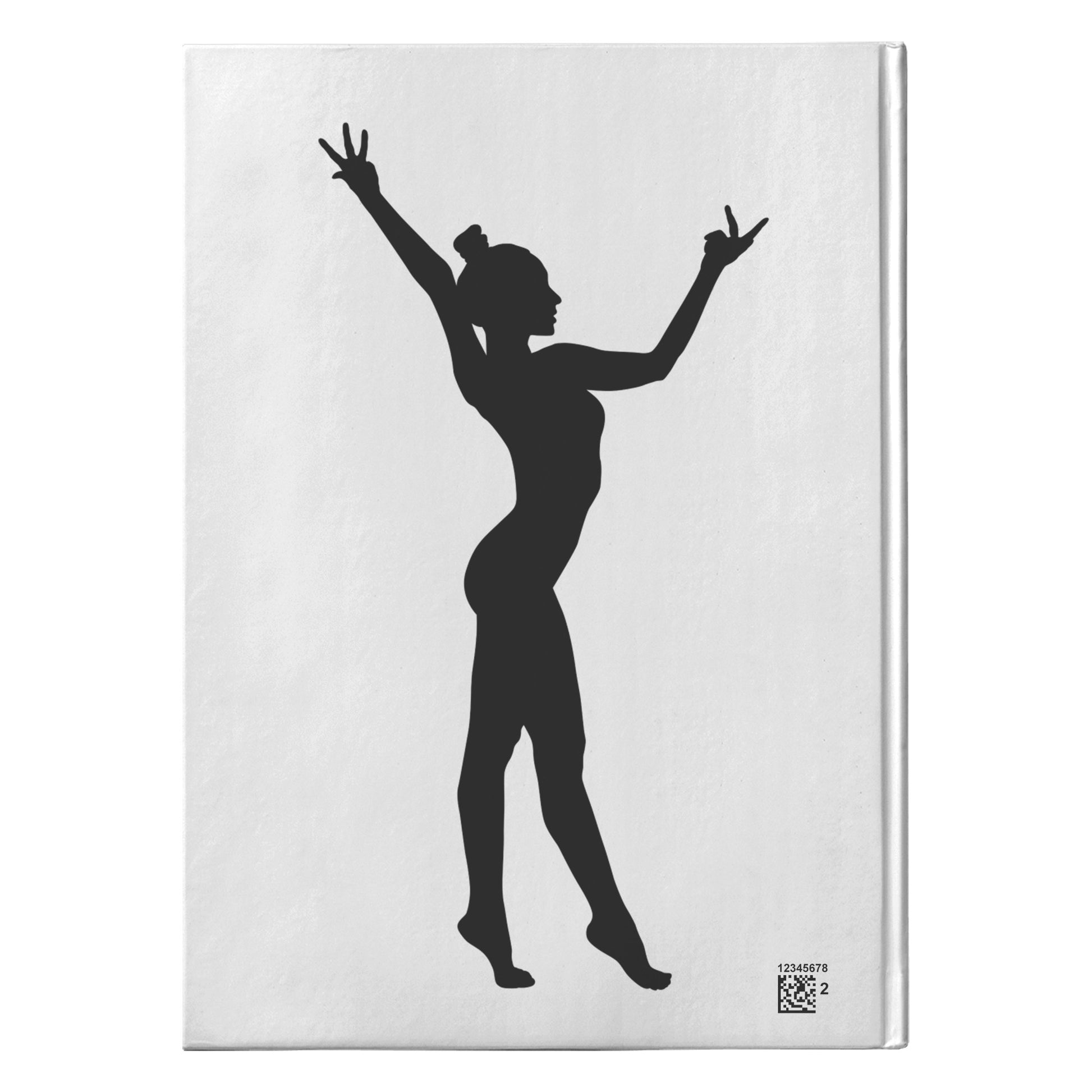 The back of the Gymnastics is Life Hardcover Journal showcases an elegant gymnast