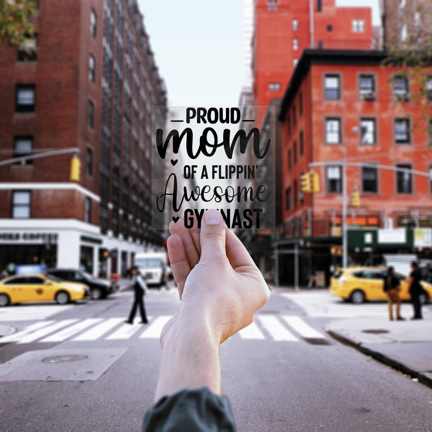  Proud Mom of a Flippin Awesome Gymnast square stickers