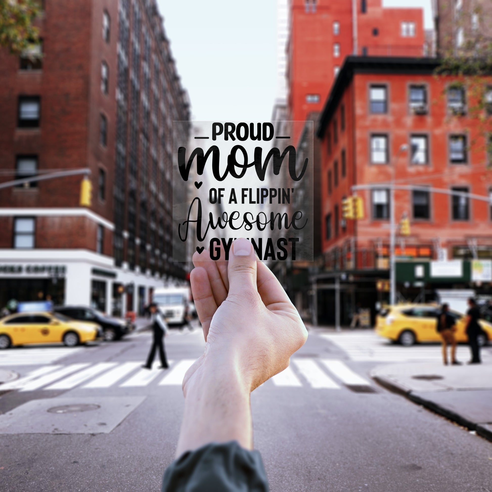  Proud Mom of a Flippin Awesome Gymnast square stickers