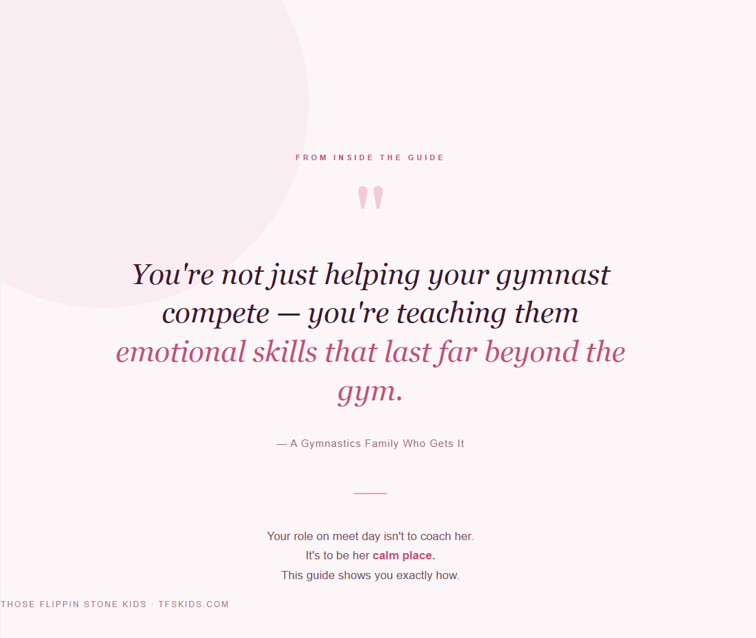 Meet Day Routine for Confident Gymnasts PDF guide cover with main title text