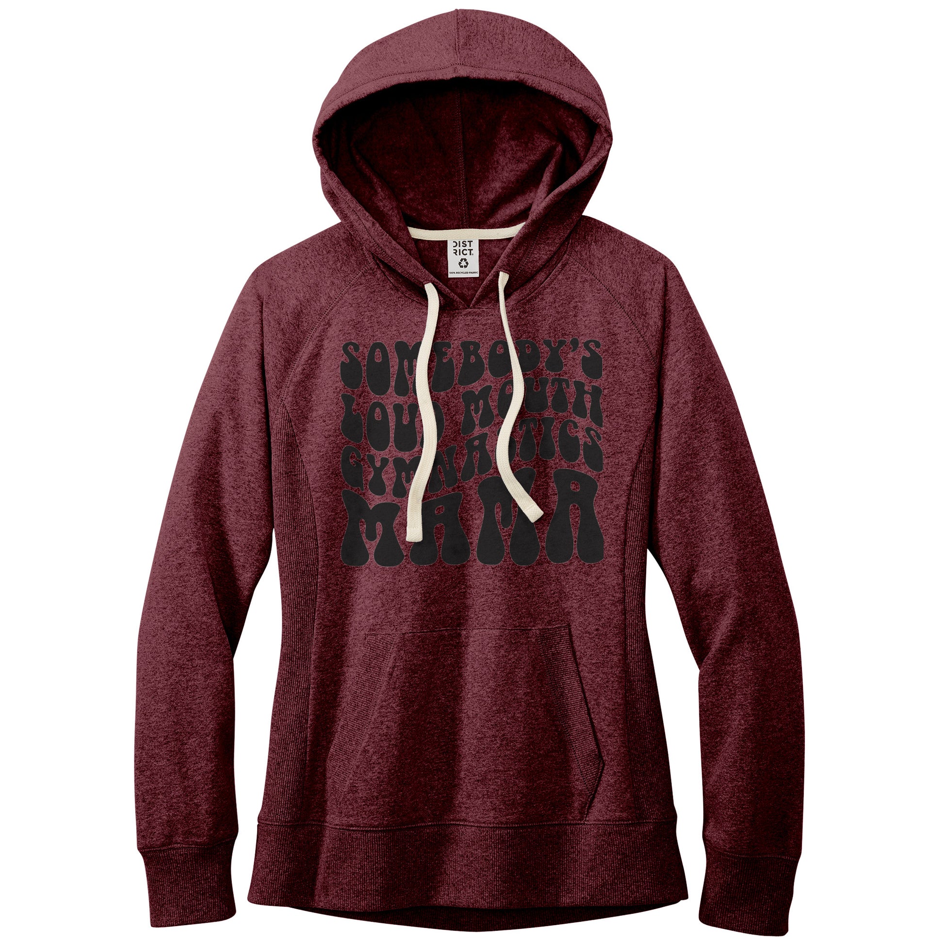 Maroon Somebody's Loud Mouth Gymnastics Mama Women's Gymnastics Mom Hoodie